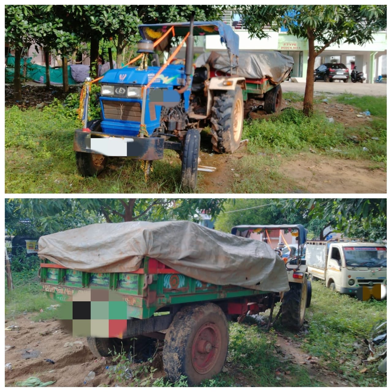 ମାଙ୍କଡ଼ା ବୋଝେଇ ଟ୍ରାକ୍ଟର ଜବତ